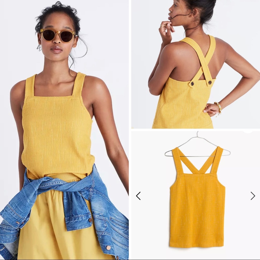 Madewell Cross-Back Apron Tank Top